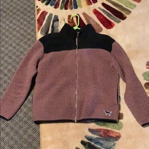 Victorious secret black and pink Sherpa pullover
